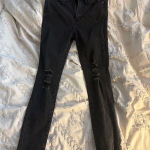 Black Distressed Skinny Jeans